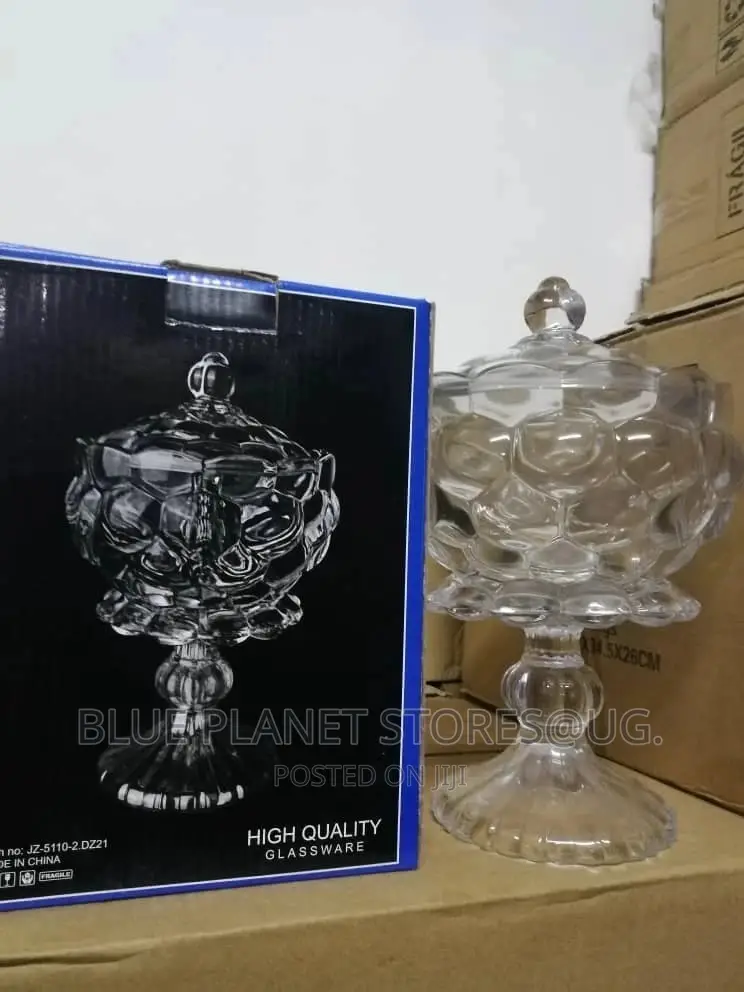 1kgs Glass Cereal/Sugar Bowls \\ High Quality Glassware