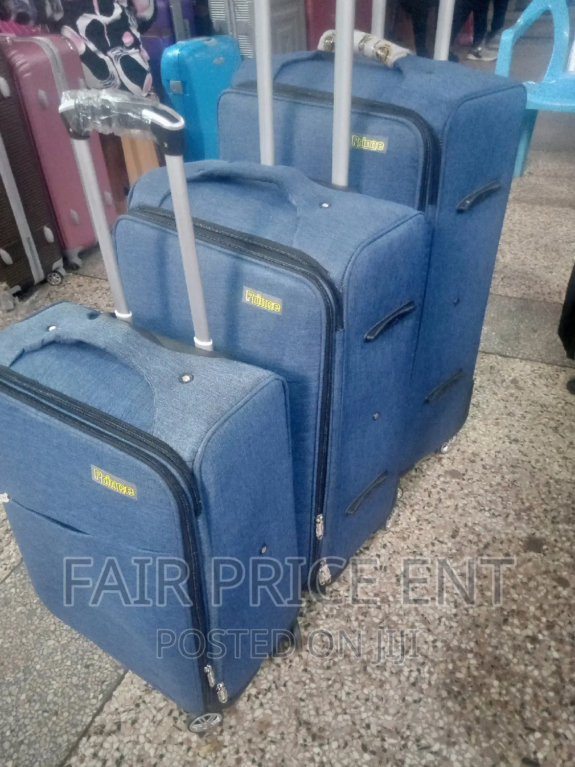 Original Prince Cloth Suitcase.Medium Size.( Blue)