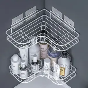 Pair of Wall Mount Bathroom Corner Shelves