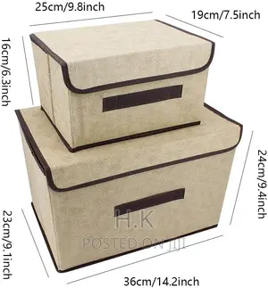 2pc Foldable Storage Box