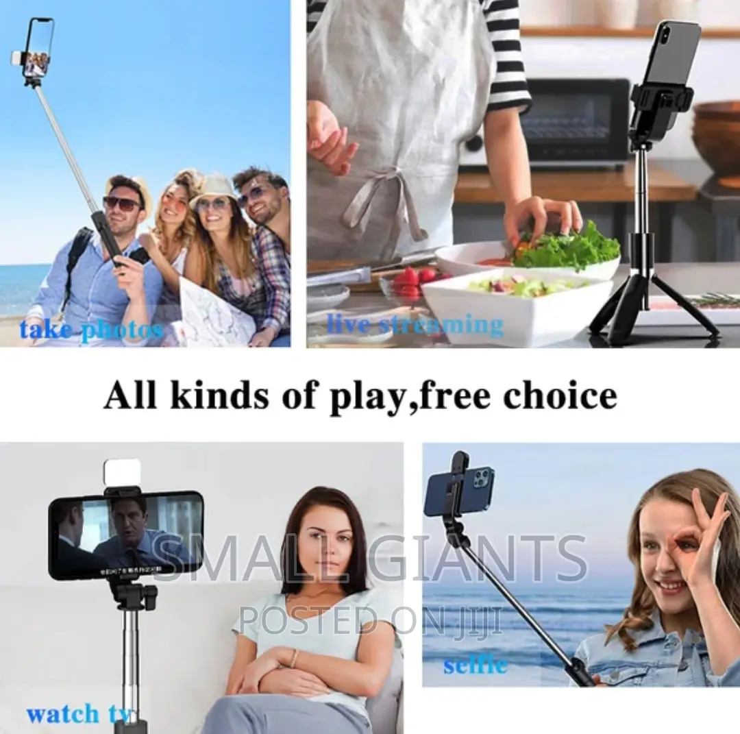 Bluetooth Selfie Stick and Tripod Stand With Wireless Remote