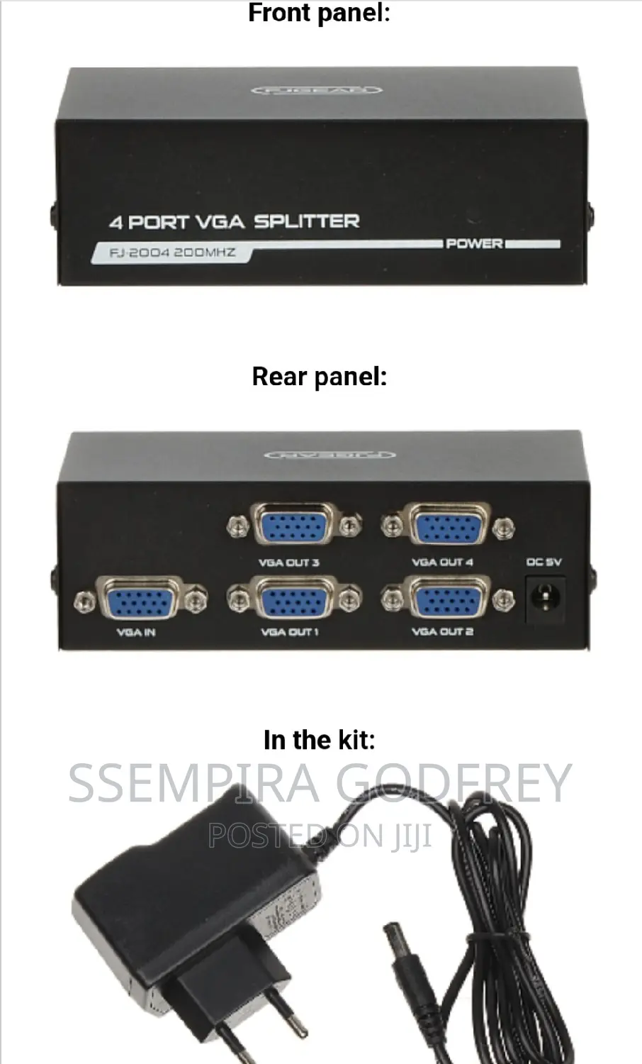 4port VGA Video Splitter