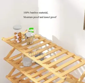5 Tiers Bamboo Foldable Shoe Rack