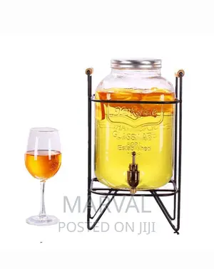 5ltrs Glass Drinks Dispenser With a Stand