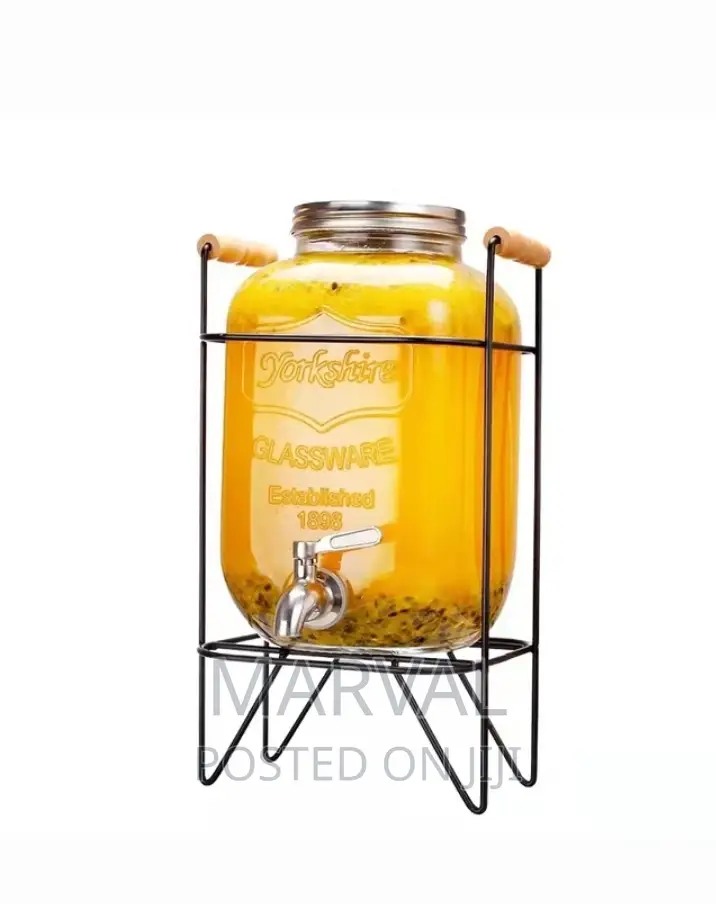 5ltrs Glass Drinks Dispenser With a Stand