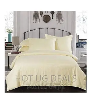 6x6 Plain Zipped Duvet Cover With 1bedsheet, 2pillowcases