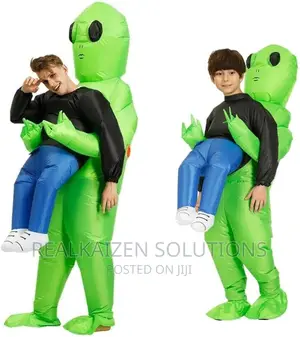 Inflatable Green Alien Wearable Cosplay Halloween Costume