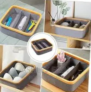 Bamboo Frame Storage Organizer -1pc