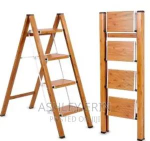 Wooden Ladder With Anti Slip Rubber