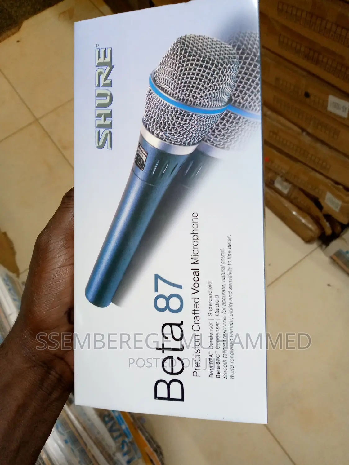 Shure Beta 87 Precision Crafted Vocal Microphone