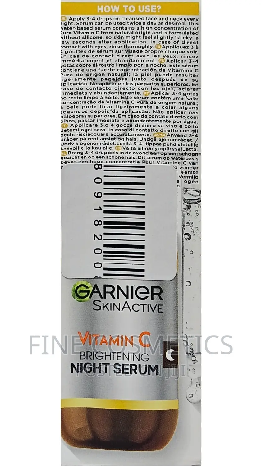Original Garnier Vitamin C Night Serum for Darkspots + Aging
