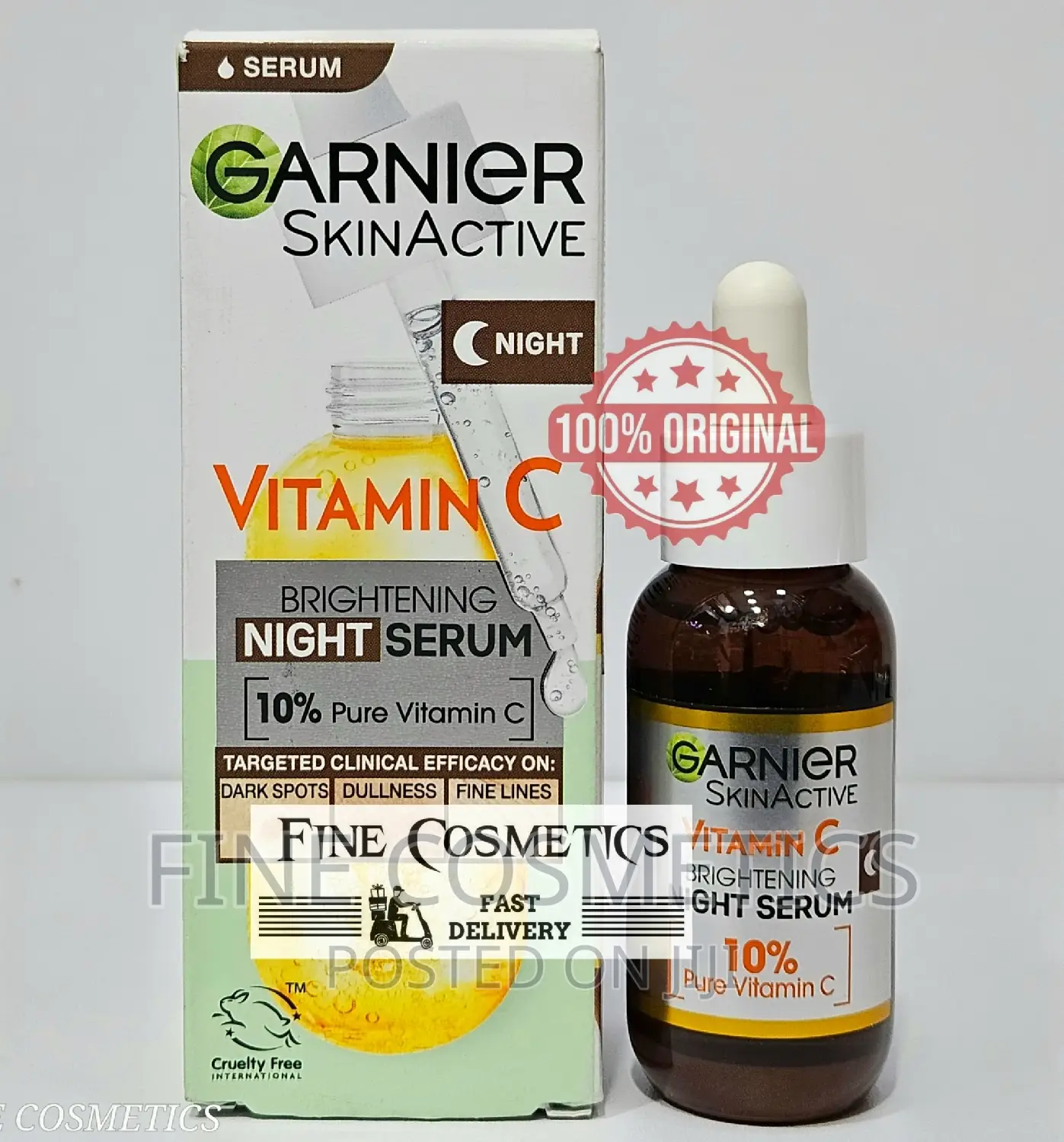 Original Garnier Vitamin C Night Serum for Darkspots + Aging