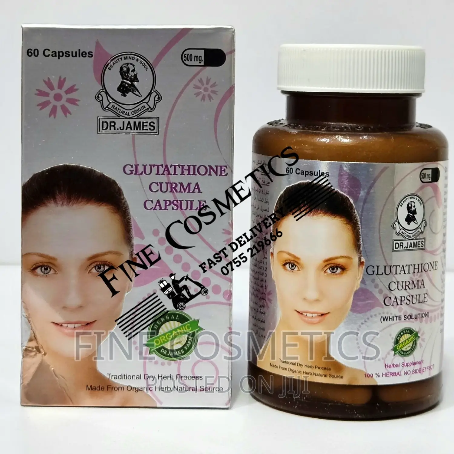 Dr James Skin Whitening Solution Glutathione Curma Capsules.