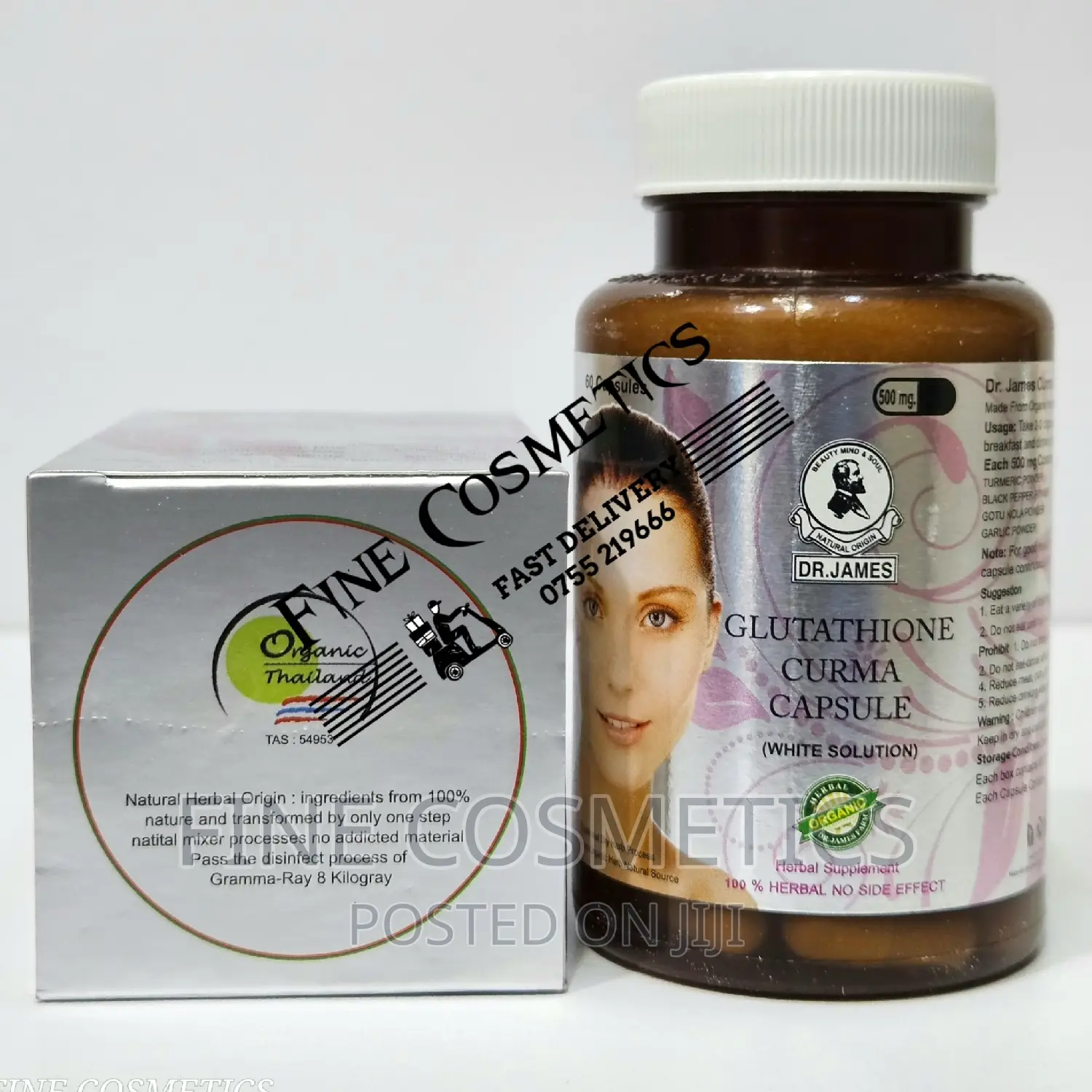 Dr James Skin Whitening Solution Glutathione Curma Capsules.
