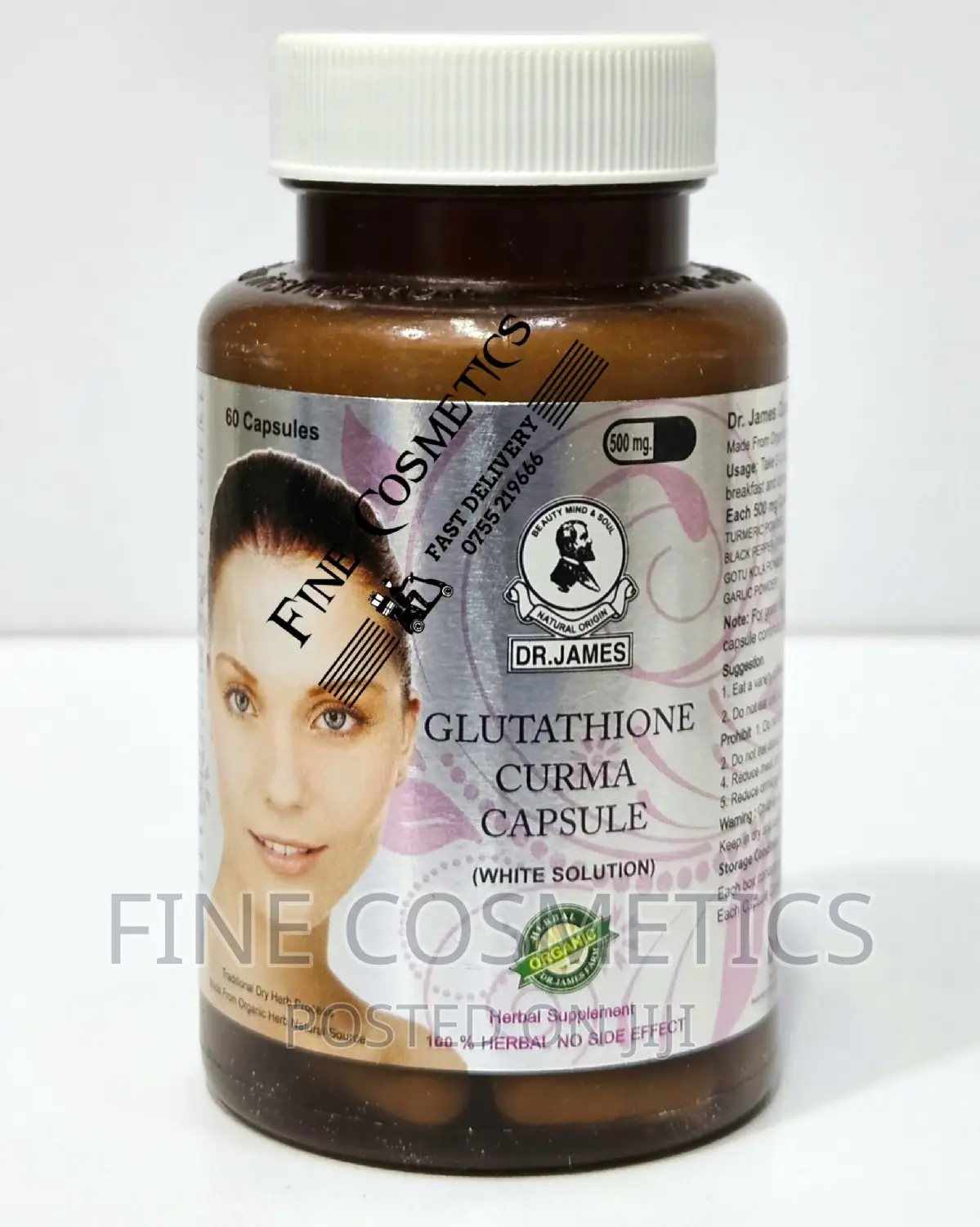 Dr James Skin Whitening Solution Glutathione Curma Capsules.