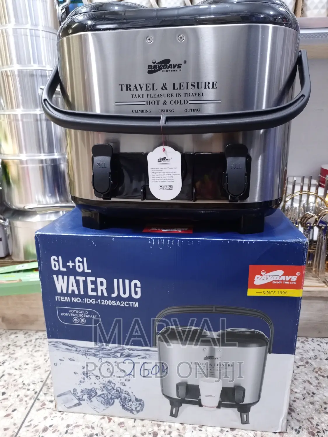 12ltrs Twin Flask Hot Cold Water Jar