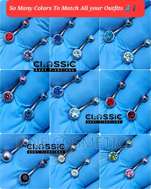 1PC Colored Belly Ring Stainless Navel /Umbilical Jewelry
