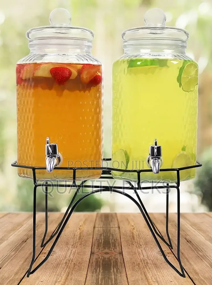 Double Glass Juice Dispenser