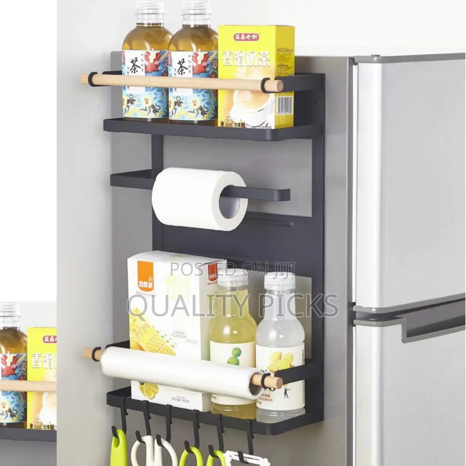 Metallic Fridge Storage Rack