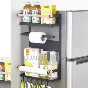 Metallic Fridge Storage Rack