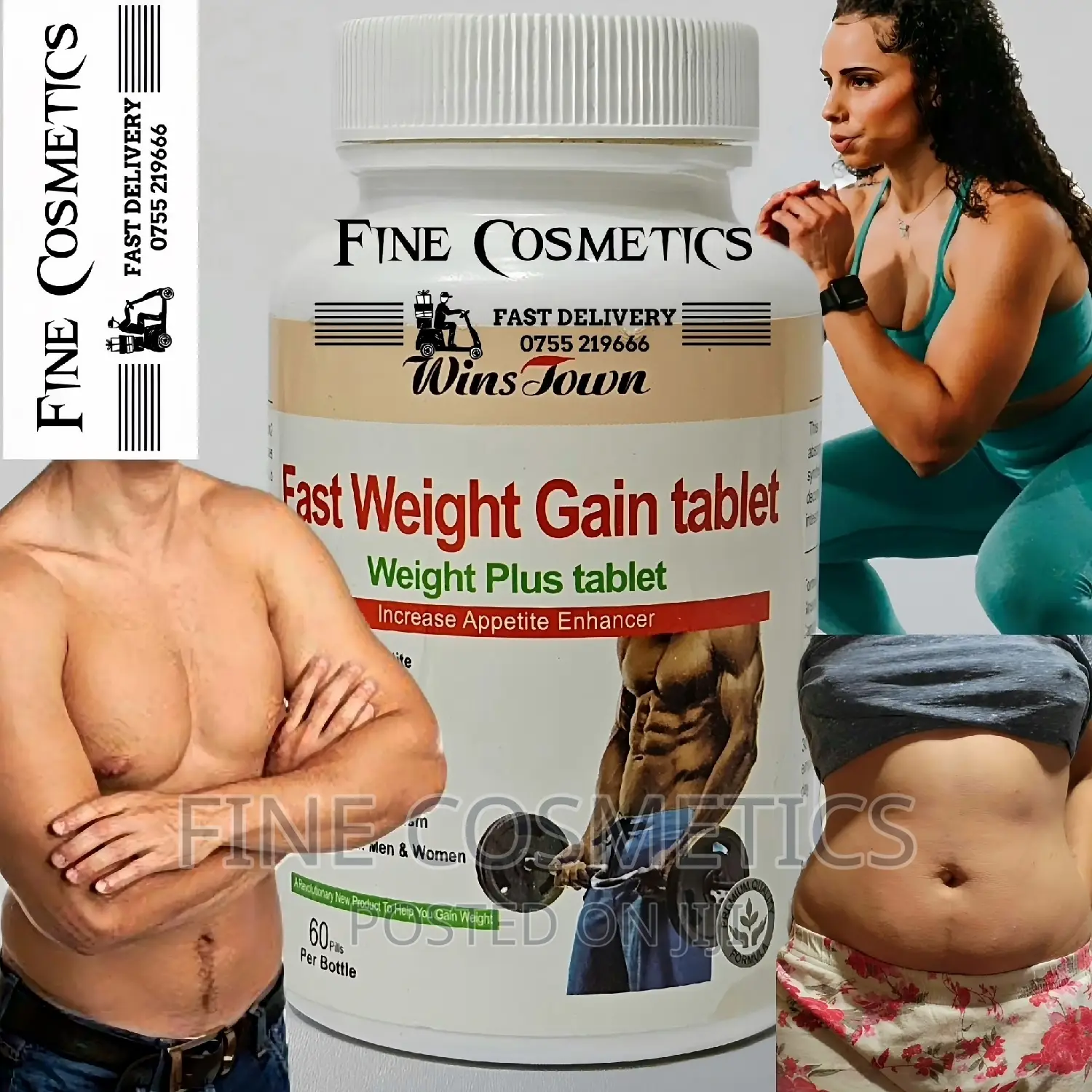 Unisex Fast Weight Gain Tablets, Body Building Muscle Growth
