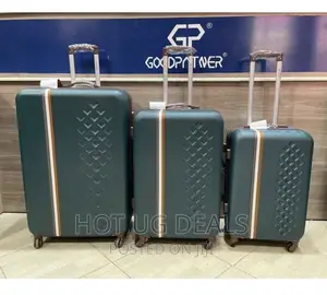 Set of 3 Plastic Travel Suitcase Bag - Multicolor
