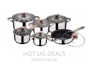 Kaisa Villa 12 Pieces Heavy Stainless Steel Saucepans Silver