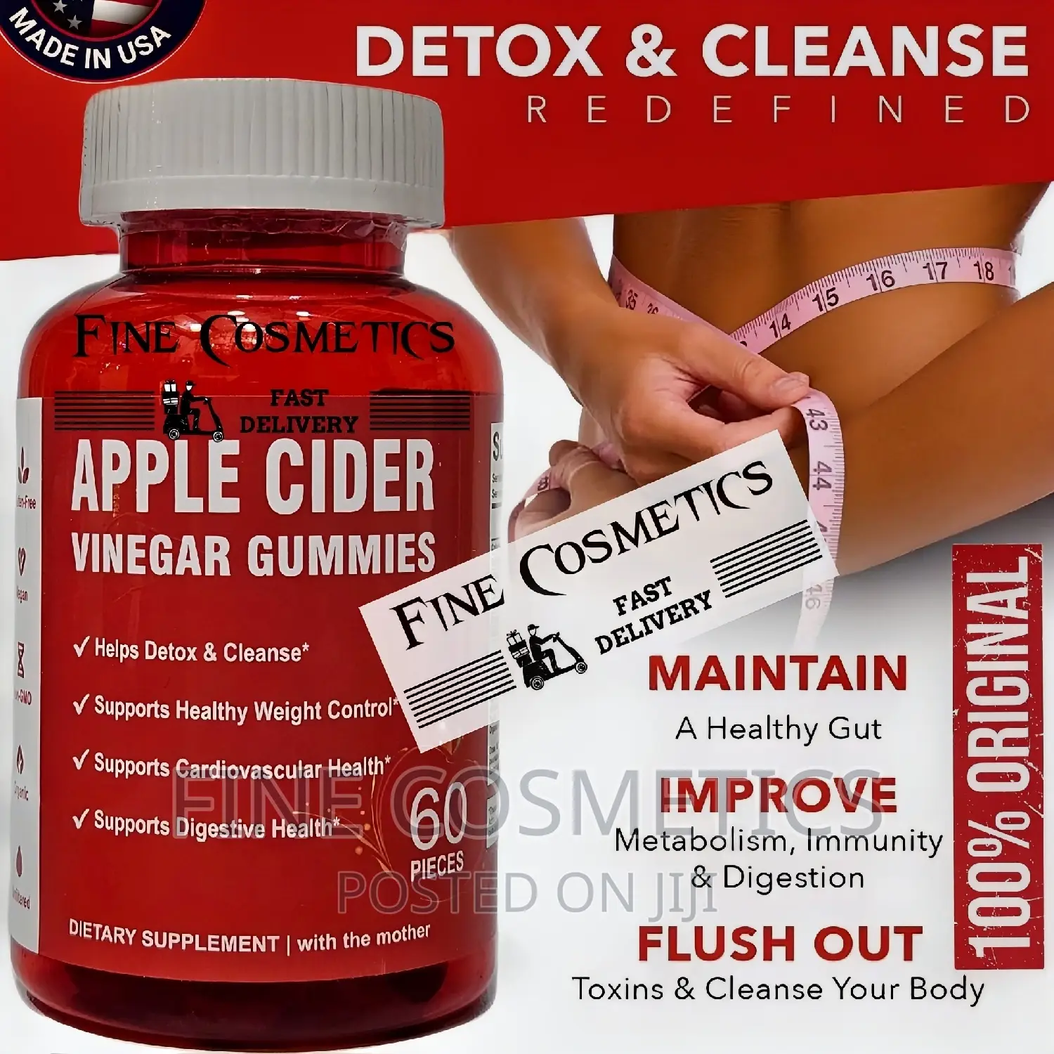 Apple Cider Vinegar Gummies for Weight Loss, Detox +Immunity
