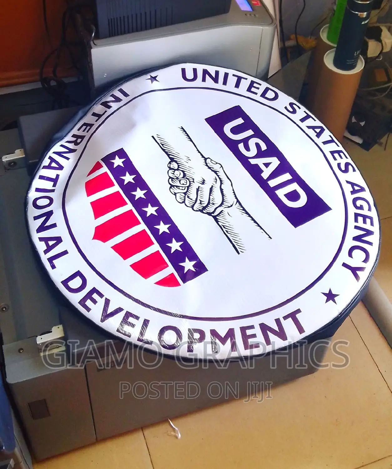 USAID Tyre Cover Prado Branded