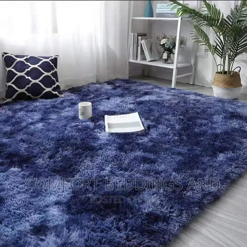 Fluffy Carpet Navy Blue