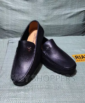New Men's Leather Shoes Luxury Royal Style Black