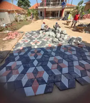 Pavers and Concrete Coloured Tiles With Creativity