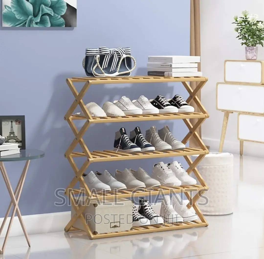 Foldable Bamboo Shoe Rack