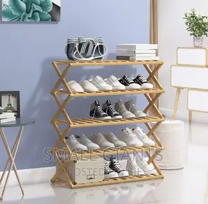 Foldable Bamboo Shoe Rack