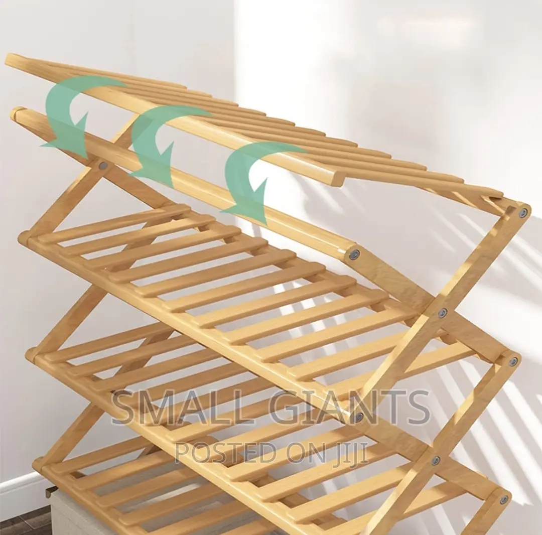 Foldable Bamboo Shoe Rack