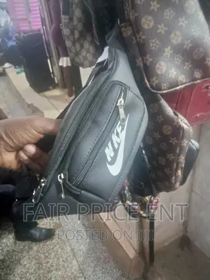 Classy Nike Waist Cross Bag.( Black)