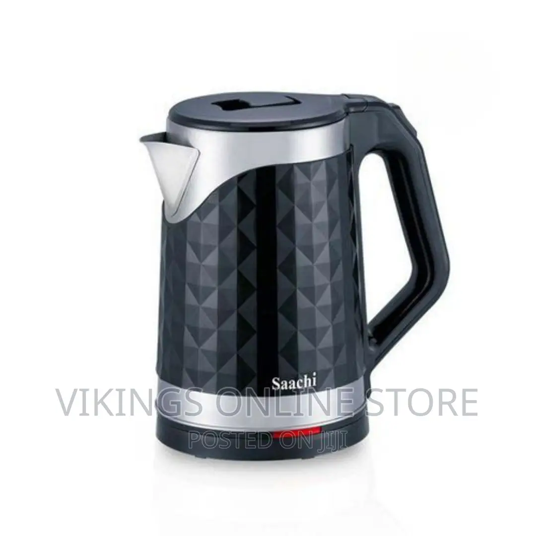 Saachi 2litres Stainless Steel Electric Kettle Silver -Black