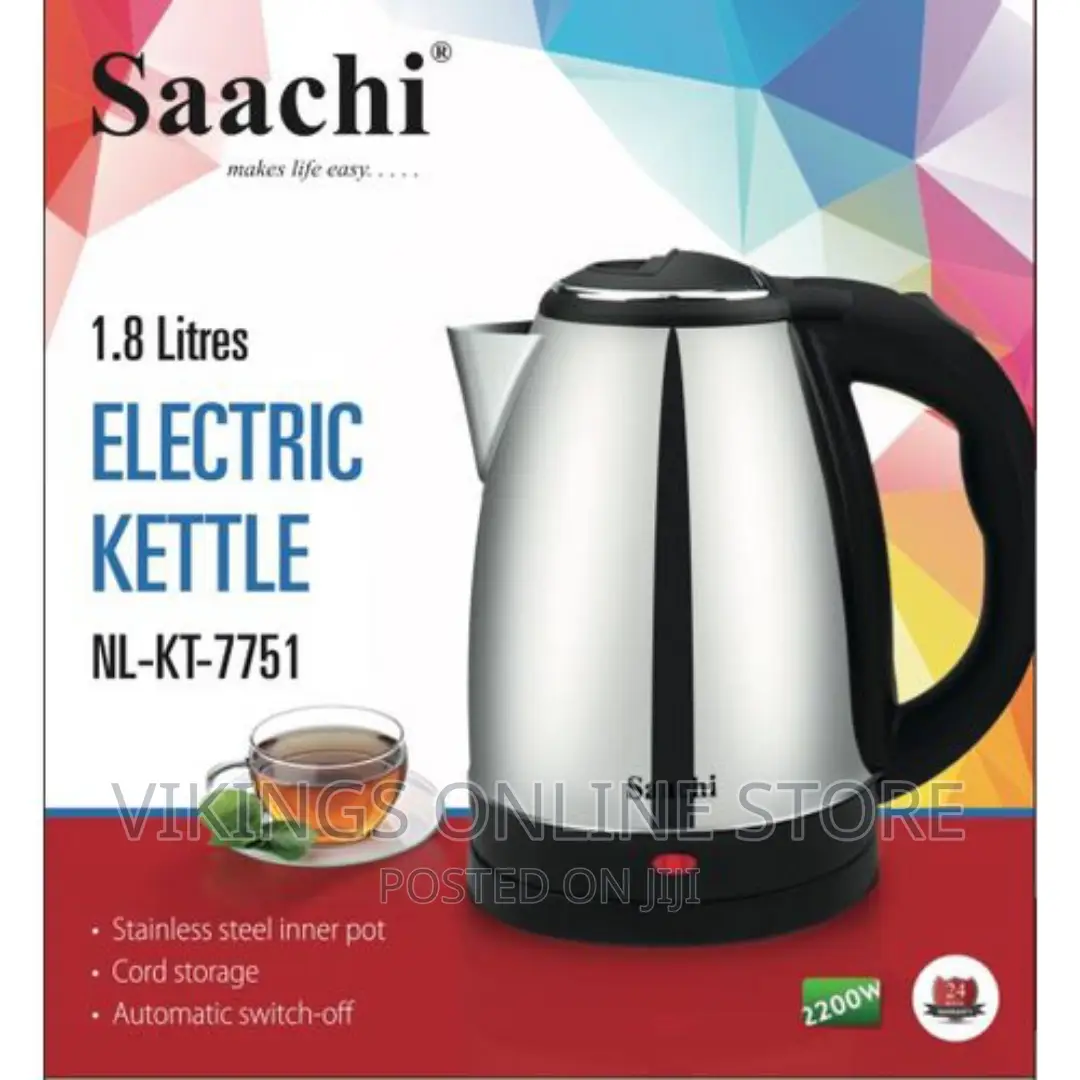 Saachi Original 1.8L Stainless Electric Kettle Kettle Silver