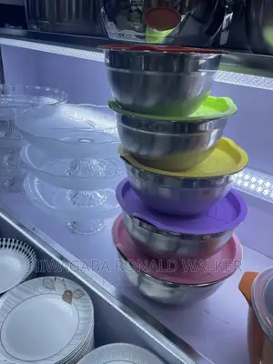 6pc Stainless Serving Cake Mixing Bowls