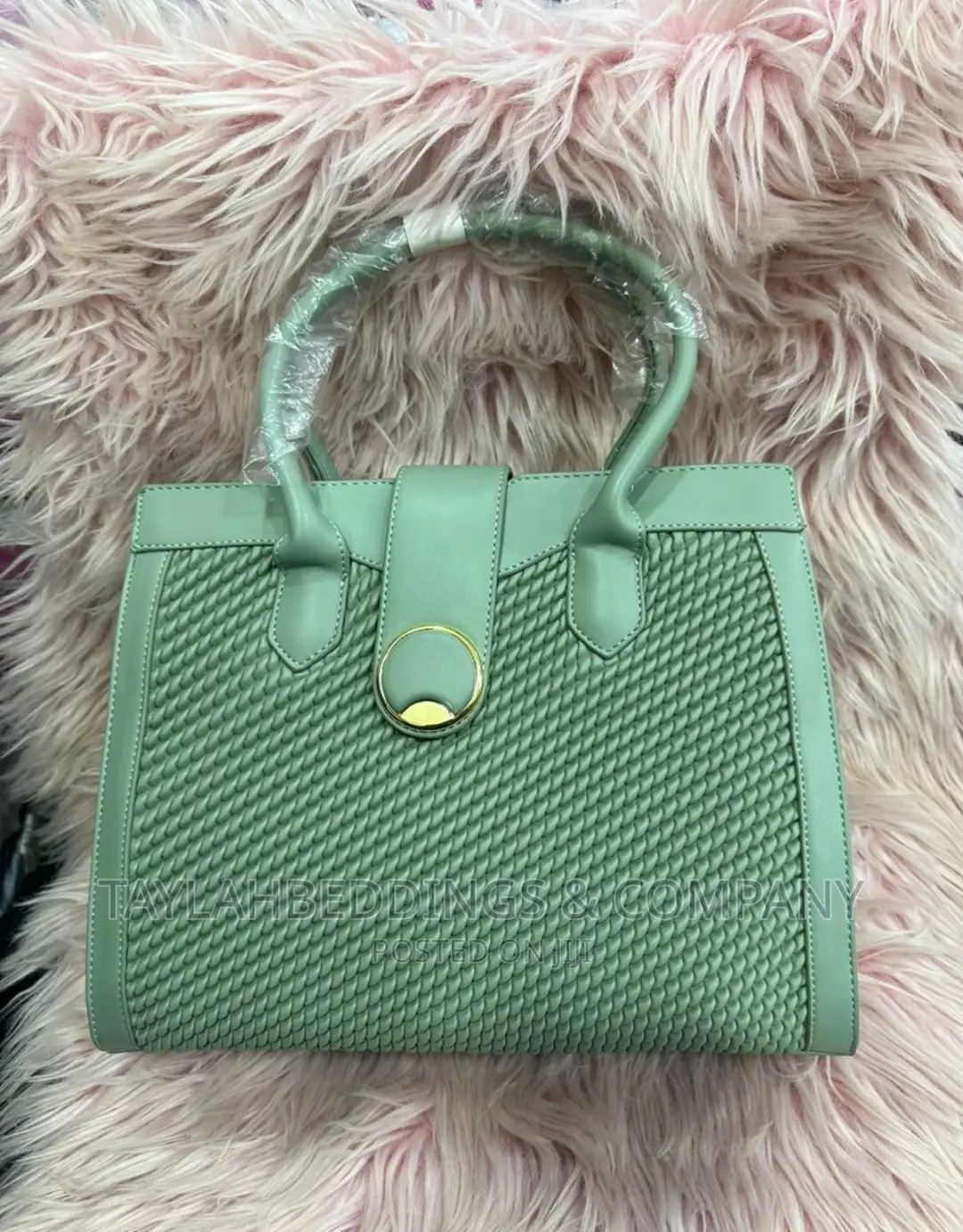 Mini Top Handle Lace Bag - Green
