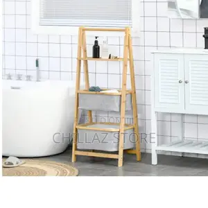 Bamboo Clothes Storage Shelves.