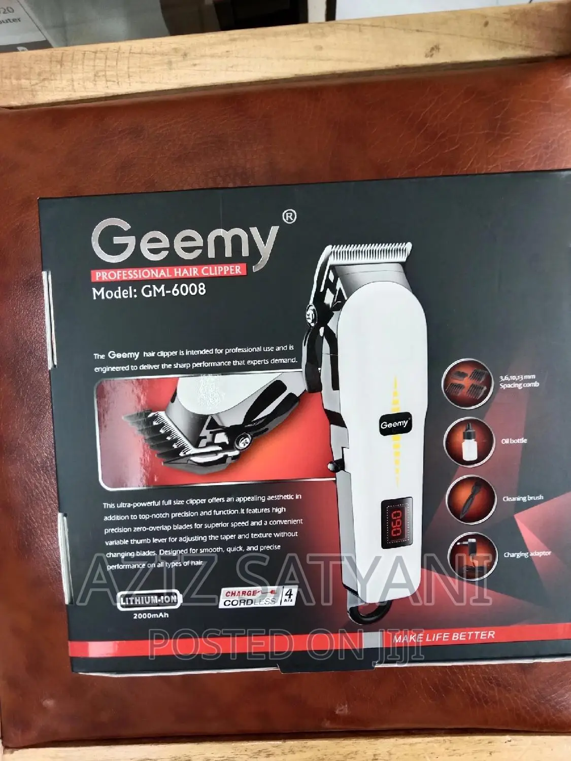 Geemy GM-6008 Rechargeable 2000mah Batery Heavy Duty Trimmer
