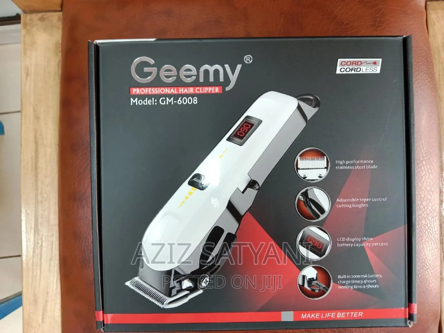 Geemy GM-6008 Rechargeable 2000mah Batery Heavy Duty Trimmer
