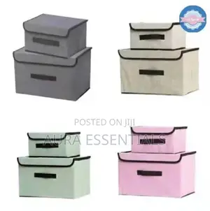 2pcs Fabric Foldable Storage Box