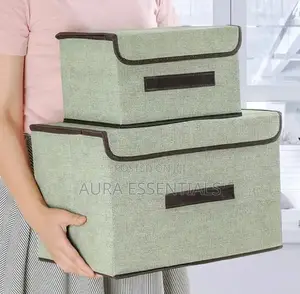 2pcs Fabric Foldable Storage Box