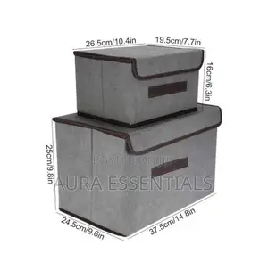 2pcs Fabric Foldable Storage Box