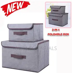 2pcs Fabric Foldable Storage Box