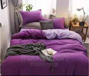 Classy Exeçutive Duvet Cover Set.6pcs.5x6 and 6x6.( Purple)