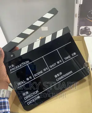 Film Movie Clapboard Accessory With Black White, 12"X11"