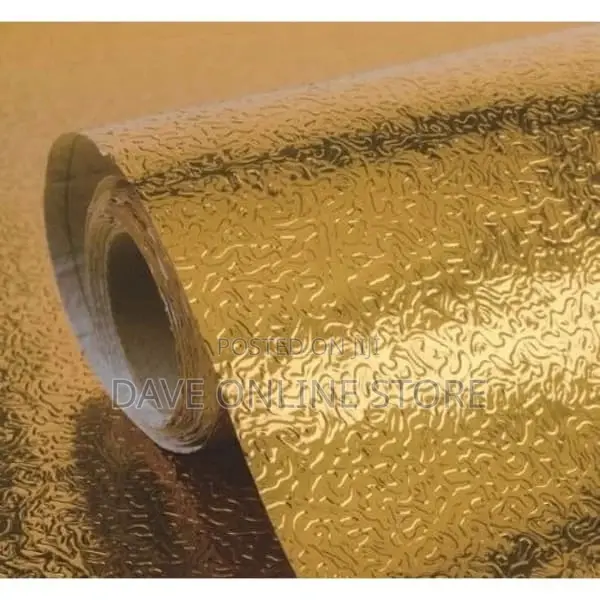 Water Proof Self Adhesive Wallpaper and Sticker- Gold